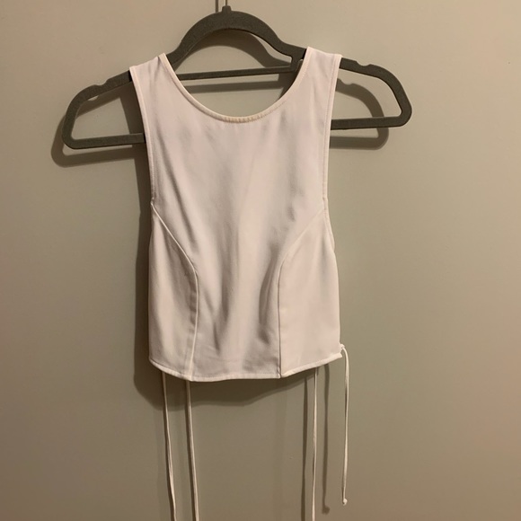 Free people white halter top crop top - Picture 2 of 4